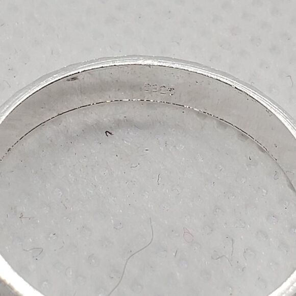 Sterling Silver Engraved Patterned Ring - Picture 6 of 7